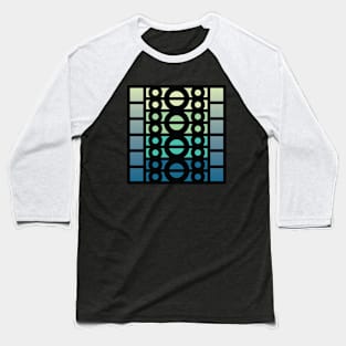 “Dimensional Planets & Moons” - V.5 Blue/Green - (Geometric Art) (Dimensions) - Doc Labs Baseball T-Shirt